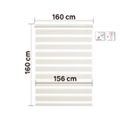 Persiana Double Vision Rolô Poliéster Branco Lumina 1,6x1,6m Inspire