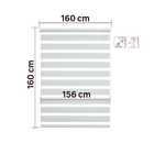 Persiana Double Vision Rolô Poliéster Cinza Lumina 1,6x1,6m Inspire