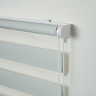 Persiana Double Vision Rolô Poliéster Cinza Lumina 1,6x1,6m Inspire