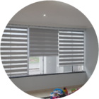 Persiana Double Vision Semi-blackout Cinza Com Bandô - 140x14