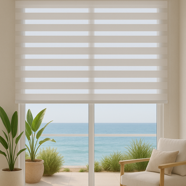 Persiana Double Vision Sunny 100larg X 220alt Branca (com Ban