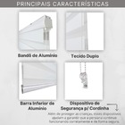 Persiana Double Vision Sunny 120larg X 160alt Branca (com Ban