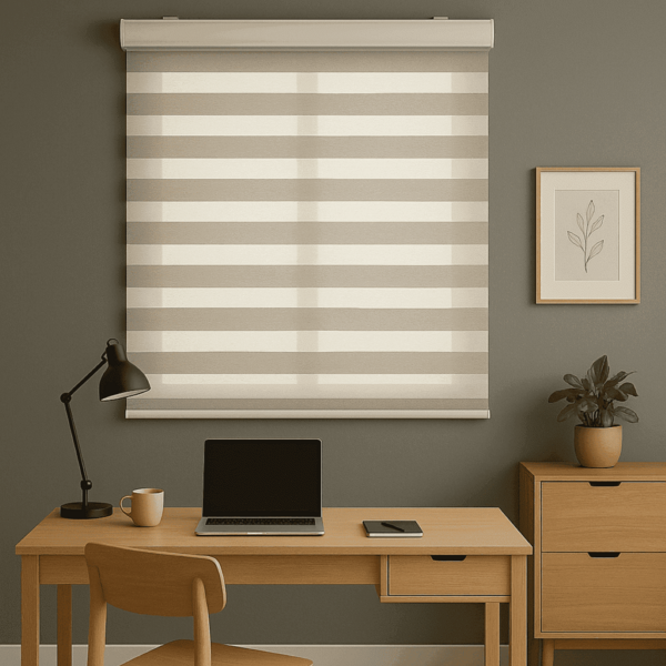 Persiana Double Vision Sunny 140larg X 160alt Linho Creme (co