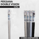 Persiana Double Vision Sunny 160larg X 160alt Linho Creme (co