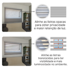 Persiana Double Vision Sunny 160larg X 220alt Cinza (com Band