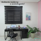 Persiana Double Vision Sunny 180larg X 220alt Total Black (co