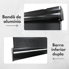 Persiana Double Vision Sunny 180larg X 220alt Total Black (co