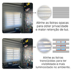 Persiana Double Vision Sunny 200larg X 220alt Branca C/ Bandô