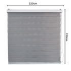 Persiana Double Vision Sunny 220larg X 220alt Cinza (com Band