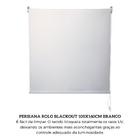 Persiana Em Rolo De Tecido Blackout 100x160cm Branco Atlas