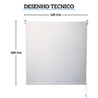 Persiana Em Rolo De Tecido Blackout 100x260cm Branco Atlas