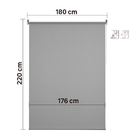 Persiana Filtering Rolô Poliéster Cinza Visio 2,2x1,8m Inspire