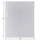 Persiana Horizontal Alumínio Los Angeles Prata 1,40x1,75m Inspire