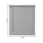 Persiana Horizontal Off PVC Cinza 1,60x1,30m Evolux