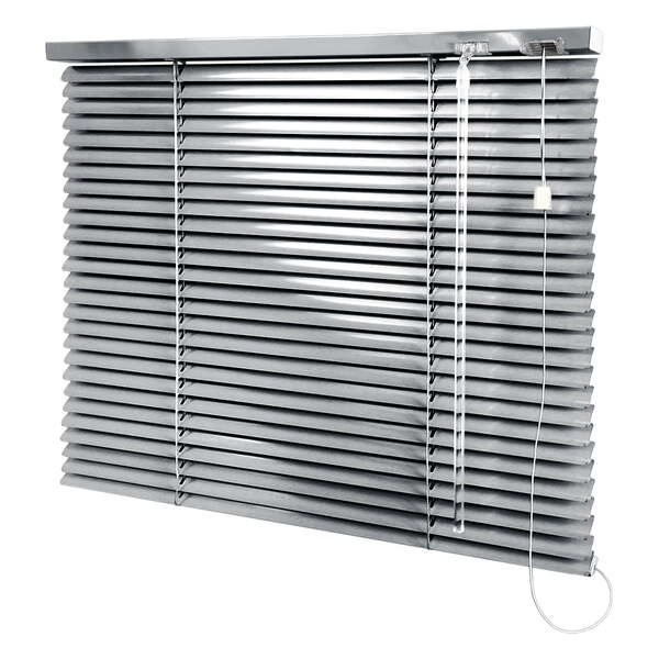 Persiana Horizontal Prata - 1,20m Larg X 2,50m Alt - Alumínio