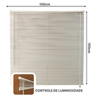 Persiana Horizontal Pvc 25mm Block 100larg X 160alt Branca