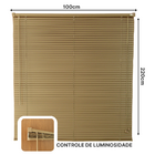 Persiana Horizontal Pvc 25mm Block 100larg X 220alt Café