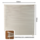 Persiana Horizontal Pvc 25mm Block 120larg X 160alt Branca