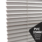 Persiana Horizontal Pvc 25mm Block 120larg X 160alt Cinza