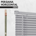 Persiana Horizontal Pvc 25mm Block 120larg X 220alt Cinza