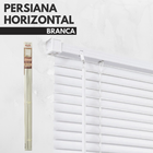 Persiana Horizontal Pvc 25mm Block 160larg X 160alt Branca