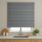 Persiana Horizontal Pvc 25mm Block 160larg X 160alt Cinza