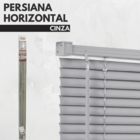 Persiana Horizontal Pvc 25mm Block 200larg X 160alt Cinza (2