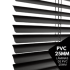 Persiana Horizontal Pvc 25mm Block 200larg X 160alt Preta (2