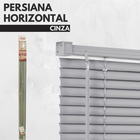 Persiana Horizontal Pvc 25mm Block 240larg X 160alt Cinza (2