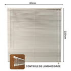 Persiana Horizontal Pvc 25mm Block 80larg X 220alt Branca