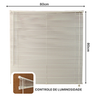 Persiana Horizontal Pvc 25mm Block 80larg X 80alt Branca