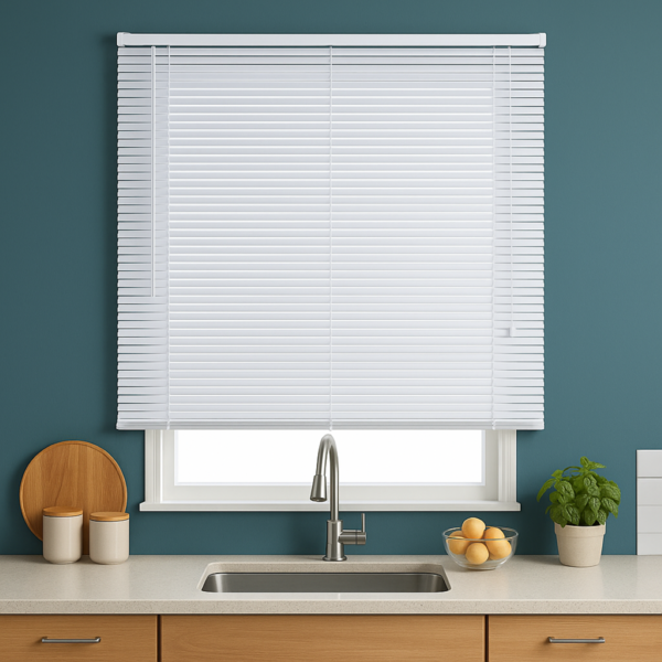 Persiana Horizontal Pvc 25mm Block 80larg X 80alt Branca