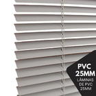 Persiana Horizontal Pvc 25mm Block 80larg X 80alt Cinza