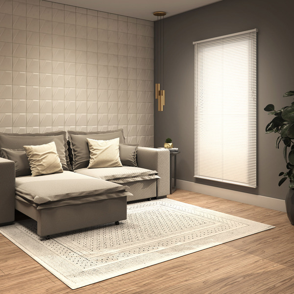 Persiana Horizontal PVC Block Branca 1,20x2,20m