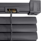 Persiana Horizontal PVC Braga 25mm Cinza Escuro 1,55x1m