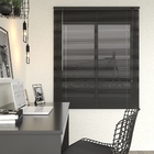 Persiana Horizontal PVC Off Preta 1,20x1,30m