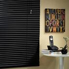 Persiana Horizontal Pvc Preta 130 (l) X 160 (a) Cm Cortina Co