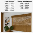 Persiana Pronta Rolô Bambu 140larg X 140alt  Natural