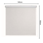 Persiana Pronta Rolo Blackout Robust 140larg X 160alt Linho