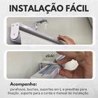 Persiana Pronta Rolo Blackout Robust 160larg X 160alt Linho