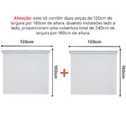 Persiana Pronta Rolo Blackout Robust 240larg X 160alt Branca