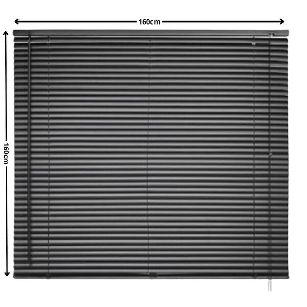 Persiana Pvc Horizintal Primafer - Preta - 140x130cm