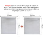 Persiana Pvc Trilho Metálico 240larg X 140alt (2 Pçs) - Branca