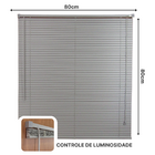 Persiana Pvc Trilho Metálico 80larg X 80alt Cinza