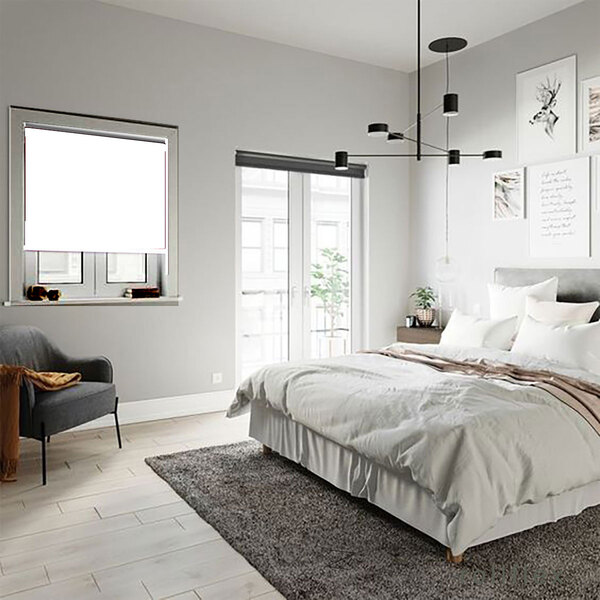 Persiana Rolô - 1,00 Larg X1,50 Alt - Translucida Cor Branca,