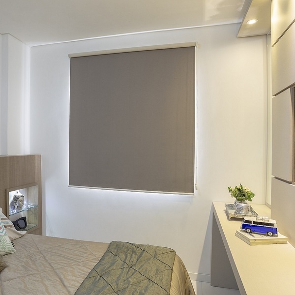 Persiana Rolo (1,00Larg. x 2,00Alt.) Tecido Blackout Bronze -