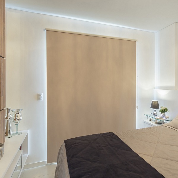 Persiana Rolo (1,60Larg. x 2,00Alt.) Tecido Blackout Marrom -