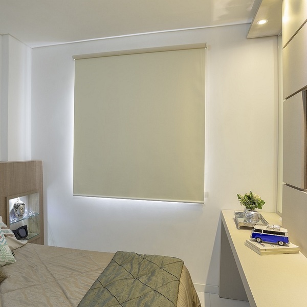 Persiana Rolo (2,50Larg. X 2,00Alt.) Blackout Creme - Vogaflex