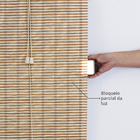 Persiana Rolô Bahaus Bambu Bege 1,60x1,60m Evolux
