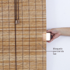 Persiana Rolô Bahaus Bambu Bege 1,60x1,60m Evolux